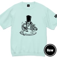 〔予約販売2024年10月下旬～11月中旬発送予定〕悪魔くん ヤモリビト ショートスリーブスウェットシャツ Color ミントブルー
