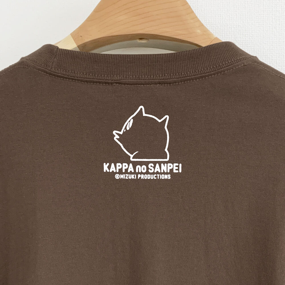河童 河童の三平 うたたねたぬき ロングスリーブ T-Shirts Color スミ