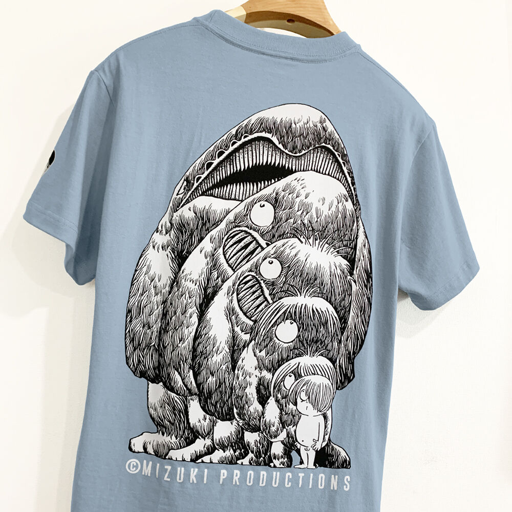 〔2023年3月15日から順次発送〕［YokaiShop限定Ver］墓場の鬼太郎 大海獣 T-Shirts Color 青