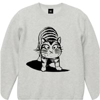 猫楠(立ち姿) スウェットシャツ Color アッシュ
