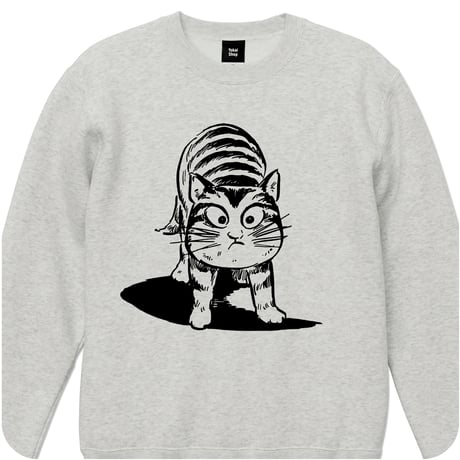 猫楠(立ち姿) スウェットシャツ Color アッシュ
