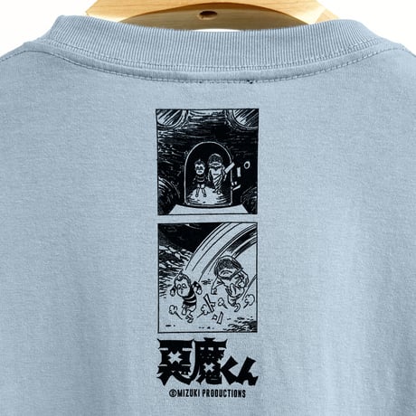 悪魔くん 家獣 ロングスリーブ T-Shirts Color  ブルー