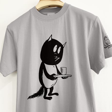 河童の三平 お茶をどうぞ  T-Shirts Color  ライトグレー