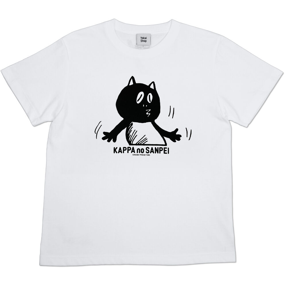 河童 河童の三平 うっかりたぬき T-Shirts Color ホワイト | Yokai-Shop