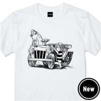 〔2026年6月6日から順次発送〕ゲゲゲの鬼太郎 自動車 T-Shirts Color ホワイト