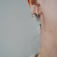 スカイブルートパーズ×サファイア　ear cuff
