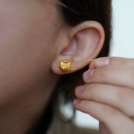 ちいさなネズミくんピアス【片耳】  イヤリング変更可