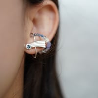 流れ星　ear cuff  【ロンドンブルートパーズ】