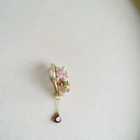 スピネル×ガーネット ear cuff