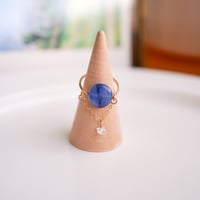 カイヤナイト×ハーキマーダイヤモンド  -ring-  【14kgf】