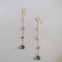 London blue topaz pierce【14kgf】