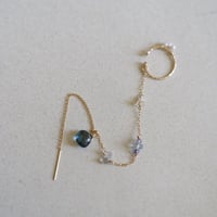 London blue topaz ear cuff  piarce（2）