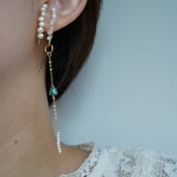 ハーキマーダイヤモンド×グランディディエライト　ear cuff  【2way】