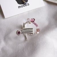 流れ星　ear cuff  【ロードライトガーネット】