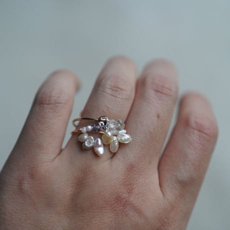 tourmaline pearl  -ring-