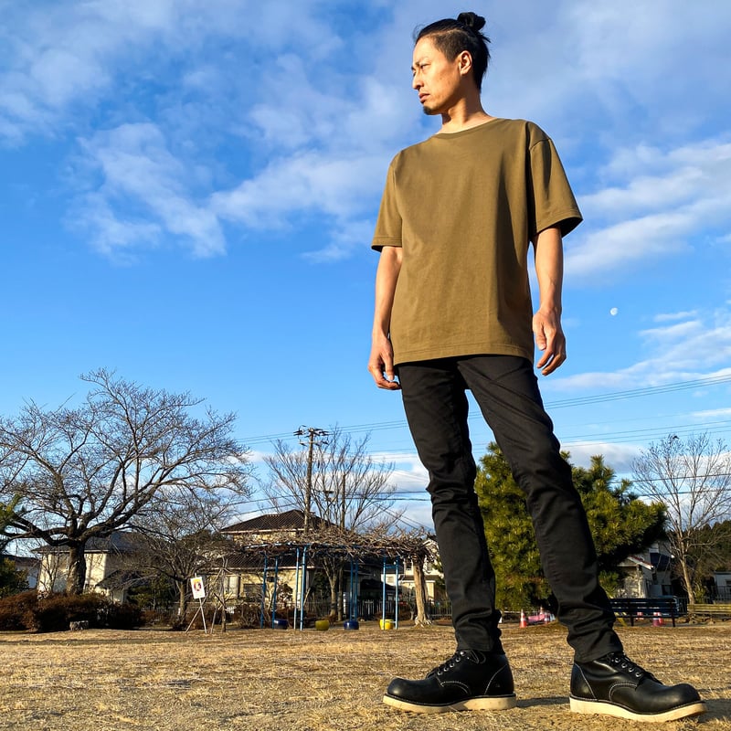 バルーンシルエットTシャツ ネイビー/カーキ バルーンシルエットTシャツ ネイビー/カーキ