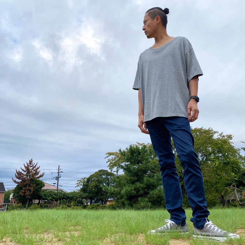 首ゆる、肩おちのゆったりリラックス大人Tシャツ_グレー | JUNKAPPLE