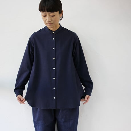 SUSURI ススリ　ヘムレンシャツ　#predawn blue　【送料無料】