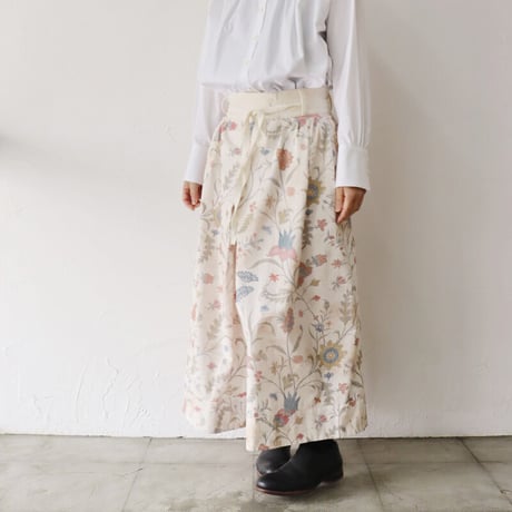 ASEEDONCLOUD アシードンクラウド　Antique flower print Memento culottes #ナチュラル　【送料無料】