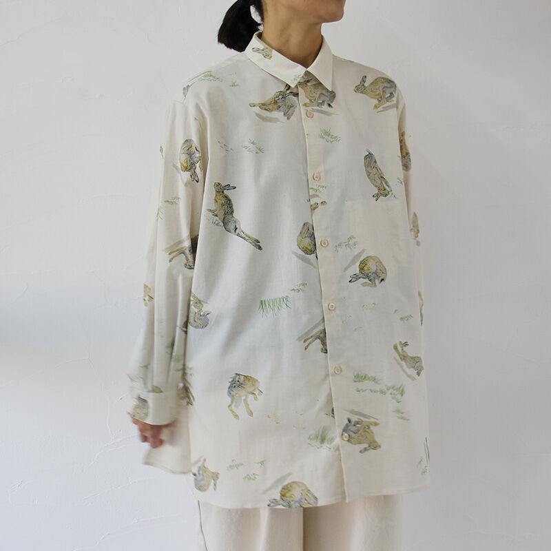 ASEEDONCLOUD 野うさぎ柄シャツ 2021S/S 【公式通販】