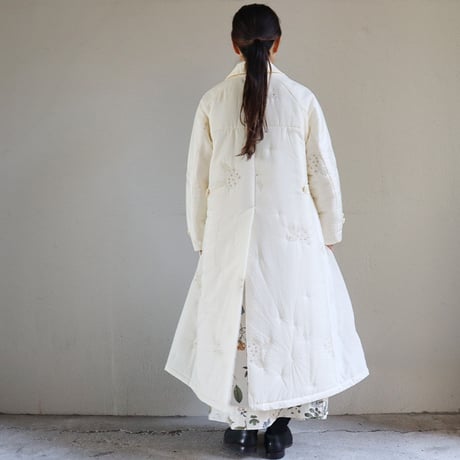 ASEEDONCLOUD アシードンクラウド　Sankayo embroidery quilt Laboratory coat #Ivory  【送料無料】