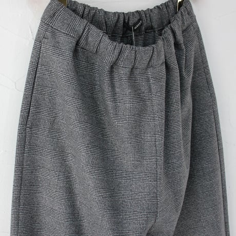**再入荷** TRAVAIL MANUEL トラバイユマニュアル　杢グレンチェックノマドパンツ　♯グレー、チャコールグレー