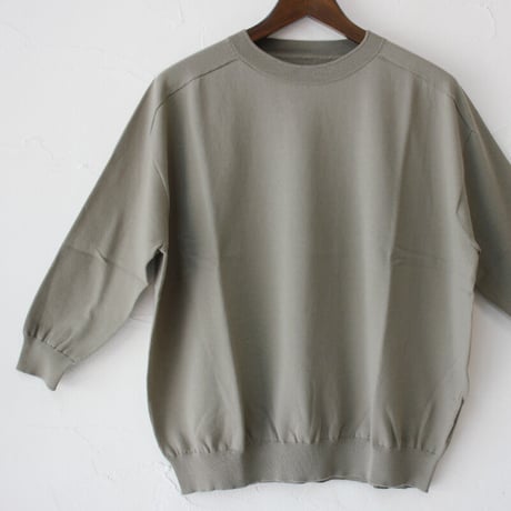 **またまたまた再入荷**  LinenYa リネンヤ as it is.　コットンクルーネック7分袖ニット　【送料無料】