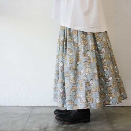 LILOU+LILY　Hedgehog  Tuck Skirt　ハリネズミタックスカート　#グレー、グリーン、パープル