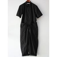 ASEEDONCLOUD　アシードンクラウド　Silky typewritter cloth sakurashi jumpsuit  #ブラック　【送料無料】