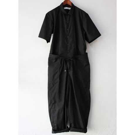 ASEEDONCLOUD　アシードンクラウド　Silky typewritter cloth sakurashi jumpsuit  #ブラック　【送料無料】