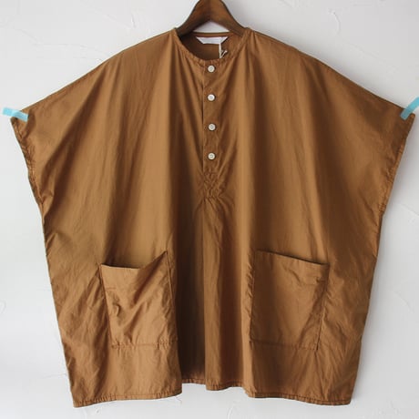 homspun ホームスパン　コットンミニチェックBIGブラウス　#オレンジ