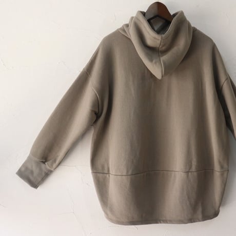 maomade マオメイド　スタンダード裏毛起毛ワイドパーカー　#ナチュラル、アッシュベージュ、マットブラック