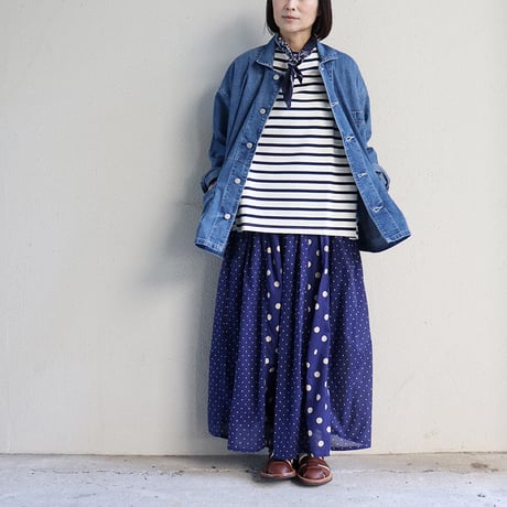sasanqua by trees サザンカバイツリーズ　10.5オンスネップデニムカバーオール　#3year wash