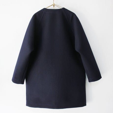 homspun ホームスパン　ウールメルトンコート　#ネイビー　【送料無料】