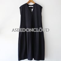 ASEEDONCLOUD アシードンクラウド　Chimney ash wool Study uniform dress #navy  【送料無料】