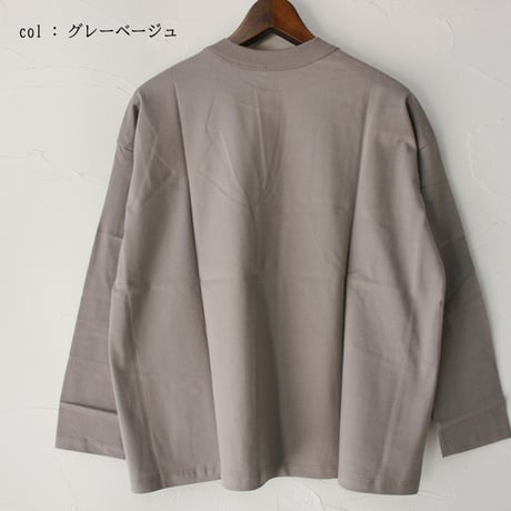 TRAVAIL MANUEL トラバイユマニュアル　クラシック天竺長袖バインダーTシャツ
