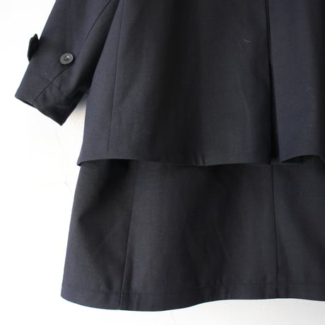 ASEEDONCLOUD アシードンクラウド　Chimney ash wool Seiyakou inverness coat #navy