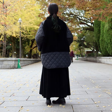 anme アンヌ　BOA/QUILT useful coat　#ブラック　【送料無料】