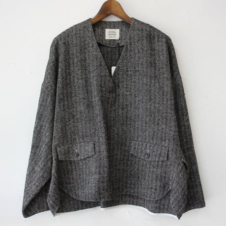 atelier naruse アトリエナルセ　シェットランドウールリネンスモック　shetland wool linen smock　【送料無料】