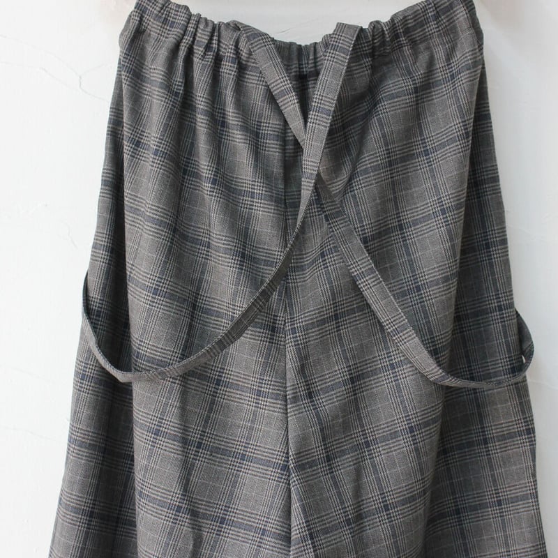 TRAVAIL MANUEL トラバイユマニュアル　サスペンダー　パンツ　新品 TRAVAIL MANUEL トラバイユマニュアル ダークチェック