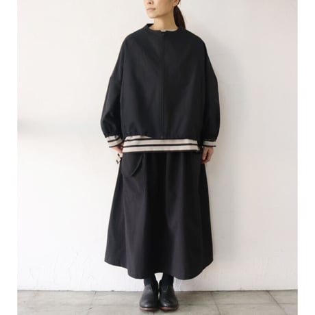 **再入荷** sasanqua by trees サザンカバイツリース　高密度ポプリンアシメレイヤーポケットスカート　#アイボリー、カーキ、ブラック