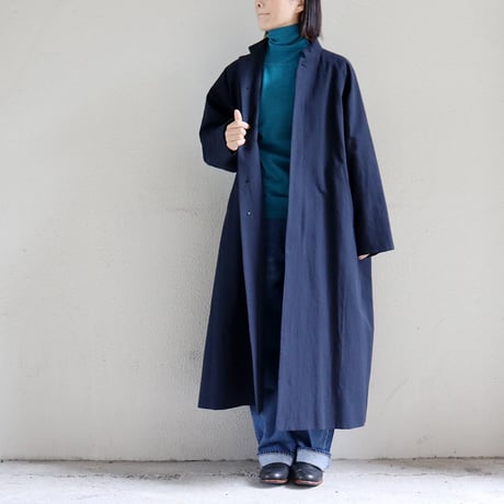atelier naruse アトリエナルセ　コットンヘンプスタンドカラーコート｜cotton-hemp stand collar coat　【送料無料】