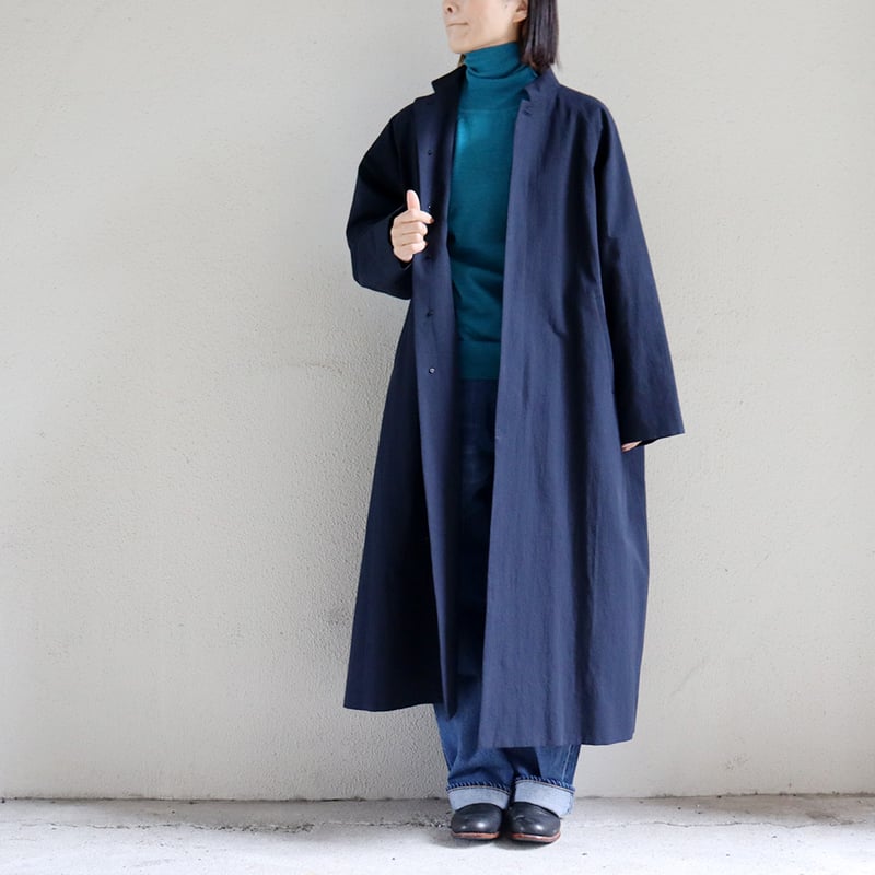 atelier naruse アトリエナルセ コットンヘンプスタンドカラーコート