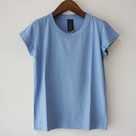**2025春夏分到着**homspun ホームスパン　30/1天竺フレンチTシャツ　#サラシ、サックス、ダークグリーン、ブラック