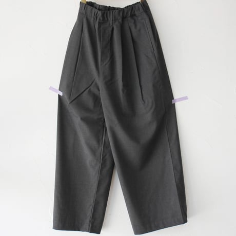 TRAVAIL MANUEL トラバイユマニュアル　ドライウェザー2タックワイドパンツ　#チャコール、ブラック