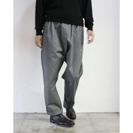 **ライトブラウン再入荷**TRAVAIL MANUEL トラバイユマニュアル　グレンチェックノームパンツ　♯グレー、ライトブラウン　【送料無料】