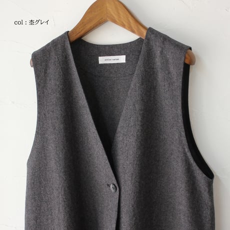 **再入荷** atelier naruse アトリエナルセ　コットンリネンスラブジャンパースカート　cotton linen slab jumper skirt