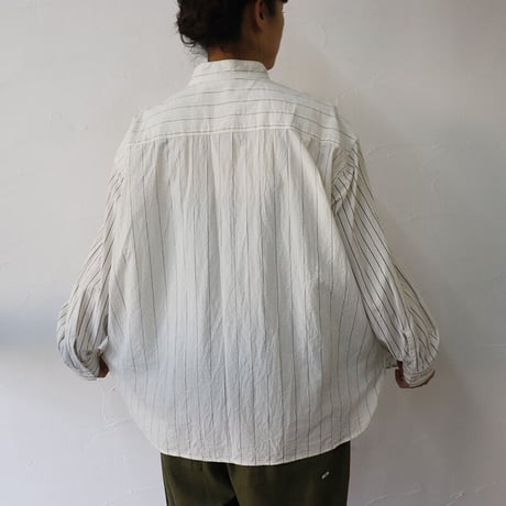 ARTE POVERA アルテポーヴェラ　コットンストライプMIXスタンドシャツ　【送料無料】
