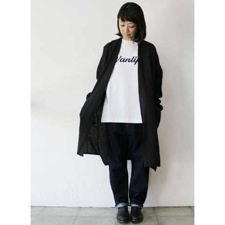 TRAVAIL MANUEL トラバイユマニュアル　フレンチリネンライトローブ　♯チャコールブラウン、ブラック　【送料無料】