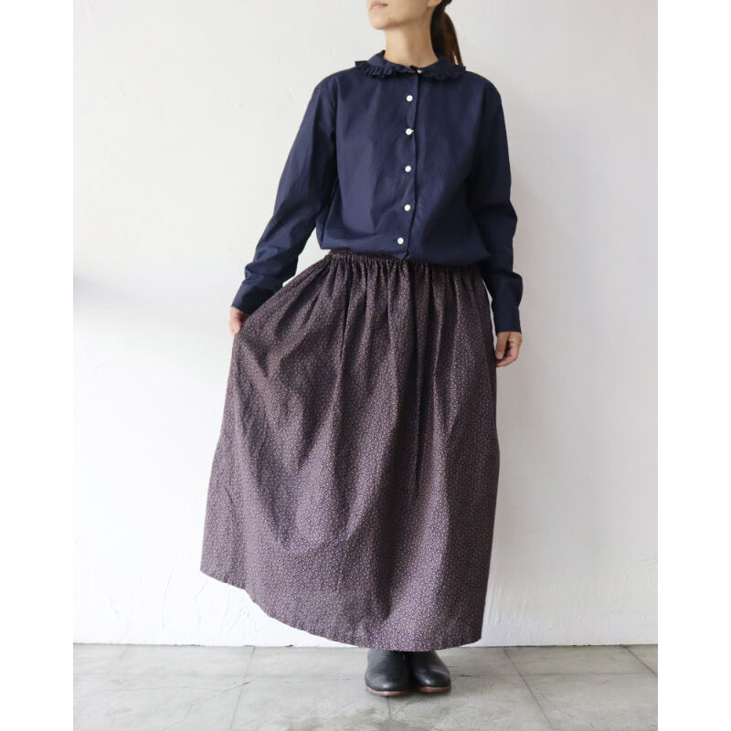 再入荷** homspun ホームスパン キャラコ小花プリントギャザー 再入荷** homspun ホームスパン キャラコ小花プリントギャザー